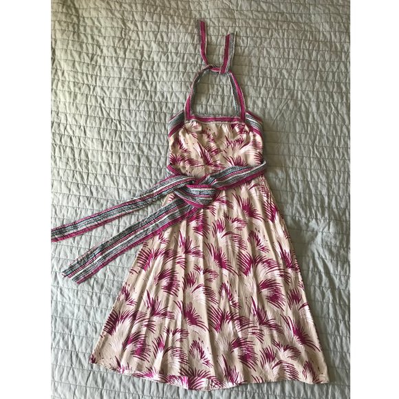 Early 2000s Betsey Johnson silk halter print dress - Picture 1 of 11